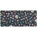 ALAZA Cute Skulls Flower Floral Halloween Large Gaming Mouse Pad Big Mousepad Mice Keyboard Mat with Non-Slip Rubber Base for Computer Laptop Home & Office 35.4 X 15.7 inch