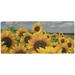 ALAZA Sunflower Field Against Blue Sky With Clouds Large Gaming Mouse Pad Big Mousepad Mice Keyboard Mat with Non-Slip Rubber Base for Computer Laptop Home & Office 31.5 X 11.8 inch