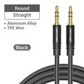 Jack 3.5mm Aux Cable Male to Male 3.5mm Audio Cable Jack for JBL Xiaomi Oneplus Headphones Speaker Cable Car Aux Cord 5m Black BAKB 0.5m