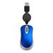 Keyboarant 2.4G Computer for Ultra-lightweight Mouse Mini Wired 1000 DPI Universal Cute Retractable Adjustable Gaming Mice for Office Kids Blue