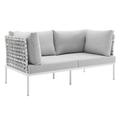 Modway Harmony 64 Wide Metal/Sunbrella® Fabric Included in Gray | Outdoor Furniture | Wayfair 665924532183