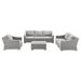 Modway 4 Piece Sofa Seating Group w/ Cushions in Gray | Outdoor Furniture | Wayfair 665924532404