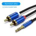 RCA Cable 3.5mm to 2RCA Splitter RCA Jack 3.5 Cable RCA Audio Cable for Smartphone Amplifier Home Theater AUX Cable RCA New Alloy Cotton 2 2m