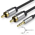 RCA Cable 3.5 to 2rca audio cable rca 3.5mm Jack For phone Edifer Home Theater DVD 2RCA aux Cable male to male 1m 2m 10m Black BCF 2m