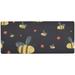 ALAZA Cute Bee Flowers Large Gaming Mouse Pad Big Mousepad Mice Keyboard Mat with Non-Slip Rubber Base for Computer Laptop Home & Office 31.5 X 11.8 inch