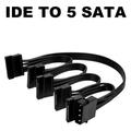 4 Way 2.5 SATA HDD SSD to 3.5 Bracket Holder Stand 2.5 inch Floppy Hard Drive Disk Converter IDE TO 5 SATA Cable SATA TO 5SATA