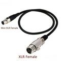 Mini XLR 3pin Male To XLR 3pin Female Audio Cable Aluminum Foil Shielded Copper Wire Audio Line Cable For Microphone Cameras C 1.5m