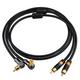 RCA Cable 2RCA to 2 RCA Male to Male Gold Plated RCA Audio Cable 1M 2M 3M 5M 1.5M 0.5M 0.75M for Home Theater DVD TV Amplifier black 0.75m