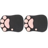 Desk Mouse Pad Cloth Silica Gel Gaming Mousepad Cat Paw for Office Wrist Guard 2 PCS
