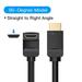 HDMI Cable 4K HDMI 2.0 Cable HDMI 90/270 Degree Angle Adapter for Apple TV PS4 Splitter Video Audio 90 Degree HDMI Cable 90 Degree Black 2m