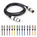 1.8m 3Pin XLR Male to Female Audio Cable for Stage Light Mic Zinc Alloy Plug Attractive and Durable Mixer Recording Green