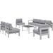 IHSS Shore Upholstered Sectional Metal in Gray | Outdoor Furniture | Wayfair 755513728193