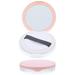 Loose Powder Box Container Makeup Case with Mirror Travel 2 Pcs Compact Plastic Mirrors Puff Cosmetic