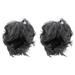 2 PCS Curly Human Hair Wig Short Wigs for Men Halloween Clothing Grandpa Wig Short Fluffy Wig Child