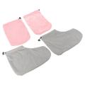 Gloves Exfoliating Mitt Mitts Spa Foot Liner Boots Wax Pink Fabric