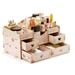 DanBook Wooden Cosmetic Makeup Organizer Table Drawer Cosmetic Storage Container for Cosmetics Lipsticks Jewelry Large Warm Spring Flower