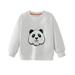 Baby Boys Girls Sweatshirts And Pullover Spring And Autumn Multi Color Sequins Big Children Long Sleeves Leisure Children Cartoon Panda Tiger Pattern Top Blouse White 12 Years-13 Years