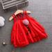 HUANBAI Solid Tulle Sleeveless Dresses Girls Toddler Flowers Skirt Party Princess Girls Outfits&Set