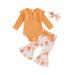 Canis Adorable Halloween Outfit for Baby Girls: Romper Ghost Pants and Headband