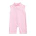 DkinJom baby girl clothes Toddler Girls Baby Kids Solid Ribbed Zip Up Jumpsuit Romper Summer Sleeveless Playsuit Outfits Clothes