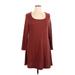 Old Navy Casual Dress - Mini Scoop Neck 3/4 sleeves: Burgundy Solid Dresses - Women's Size X-Large Petite