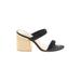 Steve Madden Mule/Clog: Slide Wedge Bohemian Black Print Shoes - Women's Size 7 1/2 - Open Toe
