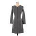 Theory Casual Dress - Sweater Dress: Gray Marled Dresses - Women's Size 2