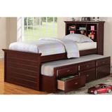 Red Barrel Studio® Richaud Twin Bed w/ Trundle w/ Drawers Wood in Brown | 50 H x 44 W x 89 D in | Wayfair 7C147A3D17B34295930676923895558C