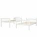 Helam Twin over Twin Solid Wood Futon Bunk Bed by Harriet Bee Wood in White | 59.24 H x 42.1 W x 80.5 D in | Wayfair