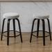 George Oliver Kaidynn Swivel Counter & Bar Backless Wood Stool Upholstered in Gray | 26.2 H x 14.6 W x 14.6 D in | Wayfair