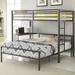 Landsdale Loft Bunk Bed w/ Built-in-Desk Mason & Marbles Metal in Gray | 65 H x 85.75 W x 85.75 D in | Wayfair DF93C840C603458AAF46BEB871FCBA68