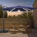 Arlmont & Co. Vinuda 138.2" x 108.4" Rectangular Lighted Cantilever Umbrella, Steel in Blue/Navy | 107 H x 138.2 W x 108.4 D in | Wayfair