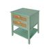 Bay Isle Home™ Angenita Nightstand Wood in Green | 28.3 H x 22 W x 15.7 D in | Wayfair 09342E978FB048C2A43F810BB333904A