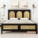 Bay Isle Home™ Anghel Platform Bed Wood in Black | 45.8 H x 56.5 W x 80.8 D in | Wayfair C8B30DB8E6424C36914652DB13DB4330