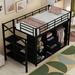 Isabelle & Max™ Allec Platform Bed Wood & Metal/Metal in Black/Brown | 55 H x 41 W x 92.5 D in | Wayfair 550FE774382C4337AE5BDD90D22950CB
