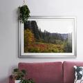 Millwood Pines Flowers Among The Trees Framed On Paper Print in Green | 30 H x 44 W x 1.5 D in | Wayfair C3390E1782F84C2EAF9ADE9B2D9E3882