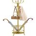 17 Stories Yency Metal Freestanding 12 - Hook Coat Rack Metal in Yellow | 74.8 H x 13.7 W x 13.7 D in | Wayfair DE9C0A3A9BD24C529F4F8444B2C94FCD