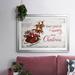 The Holiday Aisle® Merry Little Christmas Framed On Paper Print in Brown/Gray/Red | 27 H x 39 W x 1.5 D in | Wayfair