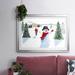 The Holiday Aisle® Santa'S Snowmen Collection A Framed On Paper Print in Green/Red/White | 27 H x 39 W x 1.5 D in | Wayfair