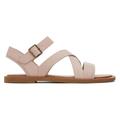 TOMS Women's Sloane Pink Leather Strappy Sandals Natural/Pink, Size 12