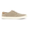 TOMS Men's Carlo Taupe Heritage Canvas Lace-Up Sneakers Shoes Brown/Grey/Natural, Size 14
