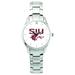 Women's Silver Southern Illinois Salukis Stainless Steel Bracelet Wristwatch