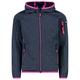 CMP - Girl's Jacket Fix Hood Knitted + Mesh - Fleecejacke Gr 104;110;116;128;140;152;164;176;98 blau;grau;rosa