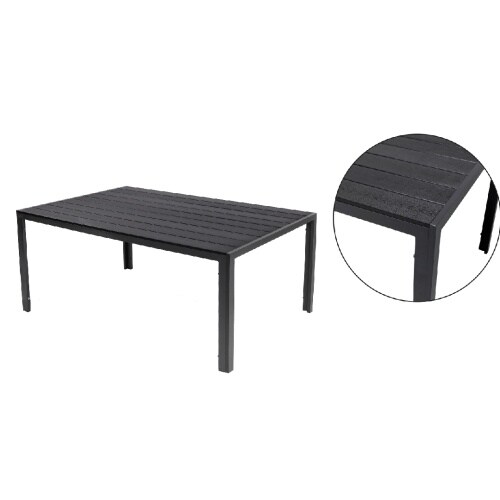 Lex Aluminium XXL Gartentisch Esstisch Balkontisch Gartenmöbel Non-Wood 160x90 cm : 160 x 90 x 75 cm Image