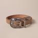 Lucky Brand Rope Engraved Western Buckle Leather Belt - Women's Accessories Belts in 231 Tan, Size S