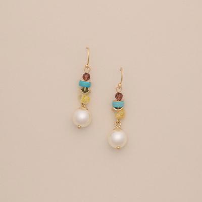 Lucky Brand Pearl Drop Earrings - Women's Ladies Accessories Jewelry Earrings in Gold