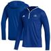 Men's adidas Royal Delaware Fightin' Blue Hens Sideline Team Issued Hooded Long Sleeve T-Shirt