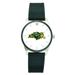 Men's Black NDSU Bison Silicone Strap Wristwatch