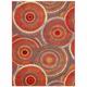 Liora Manne Marina Circles Indoor/Outdoor Rug by Trans-Ocean Import in Saffron (Size 39" X 59")