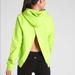 Athleta Tops | Athleta Moonrise Open Back Neon Green Thick Hoodie Pullover Size Small | Color: Green | Size: S